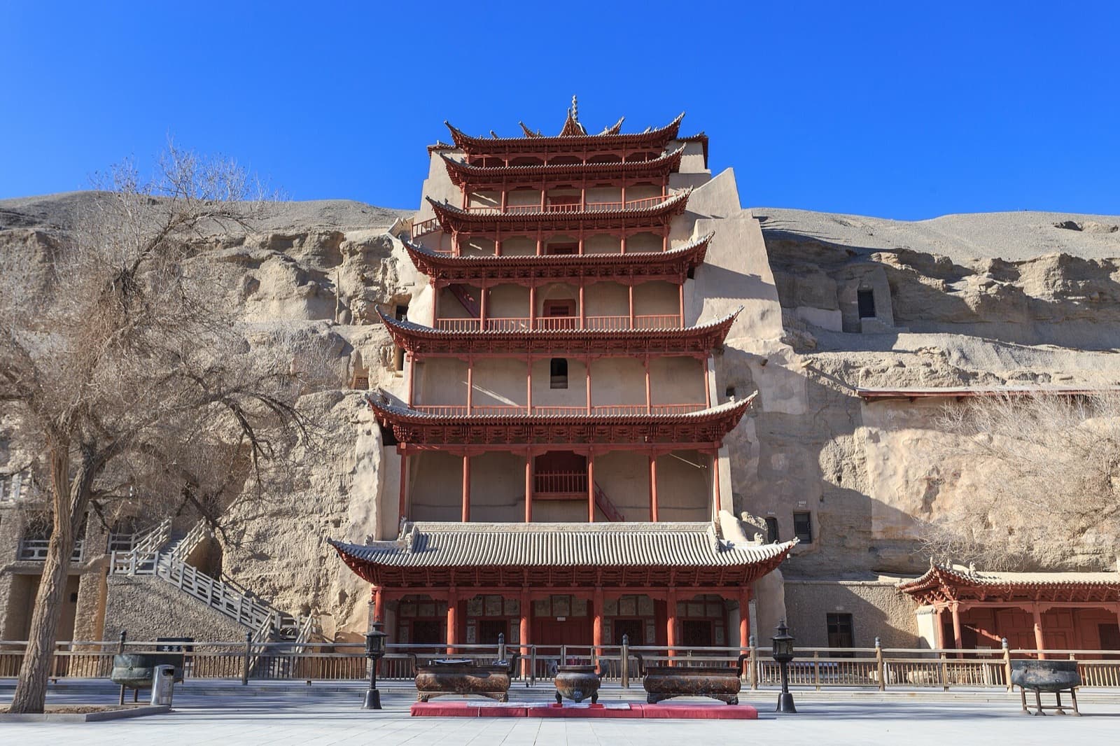 Mogao-Grotten Hauptansicht